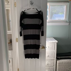 Black and Silver light weight sweater dress